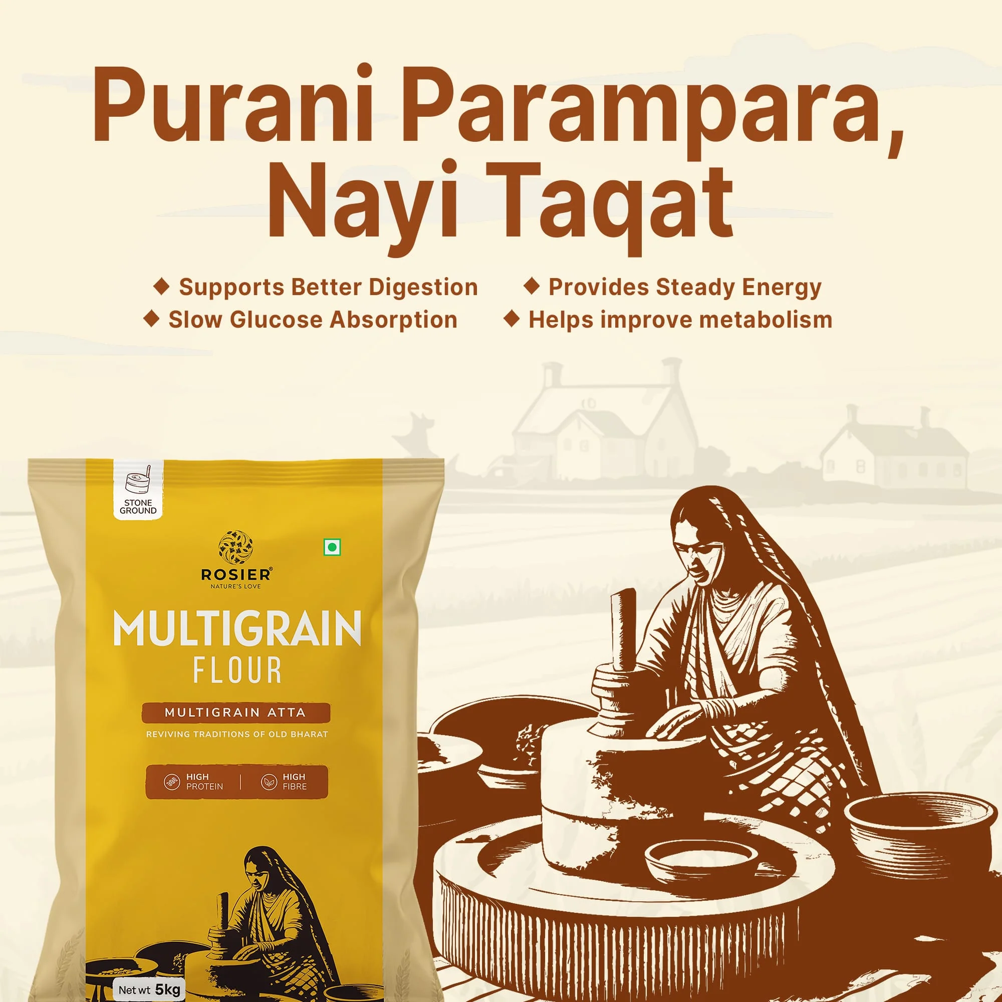 Khapli Multigrain Atta (5Kg) - Image 5