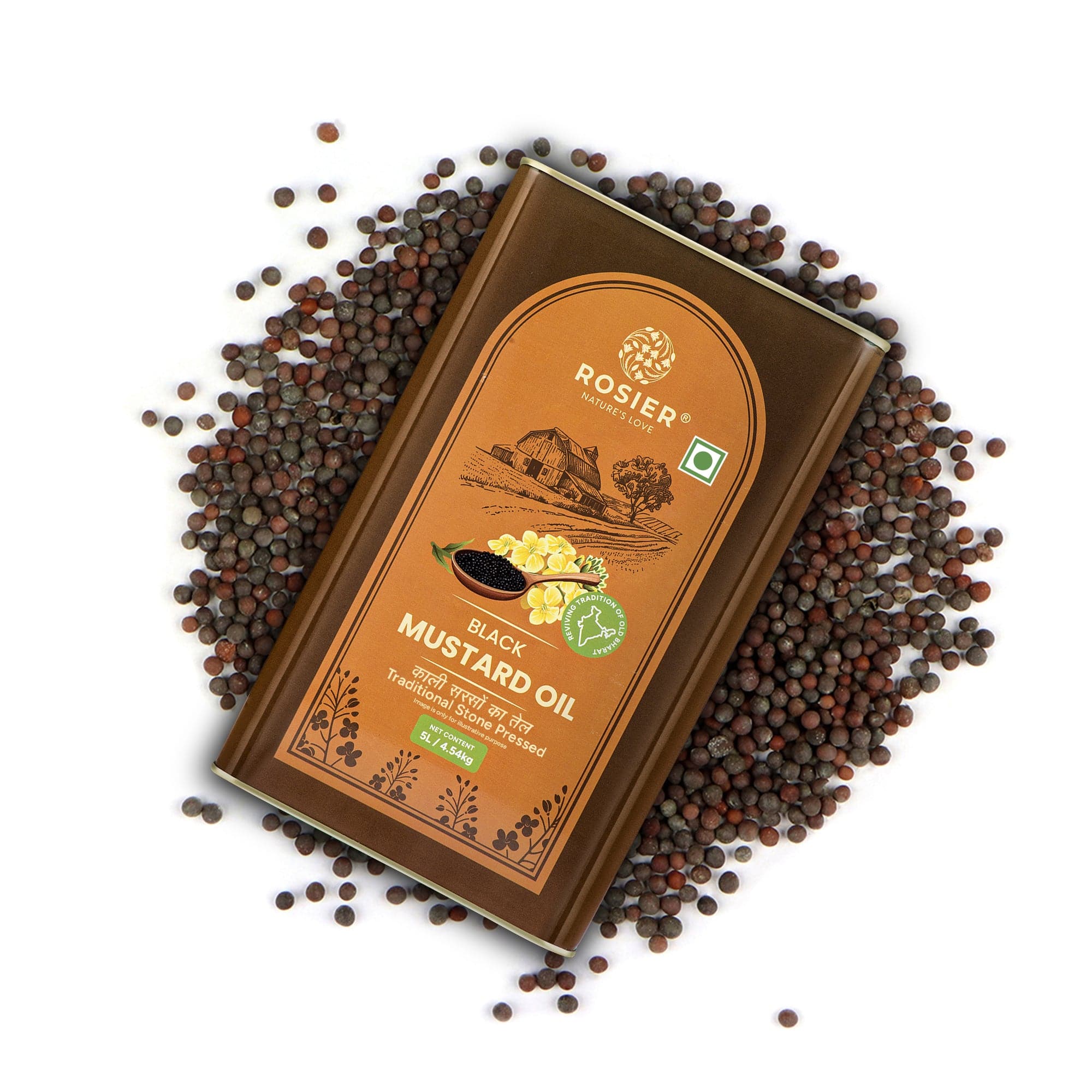 Stone Pressed Black Mustard Oil 5 Ltr - Image 3